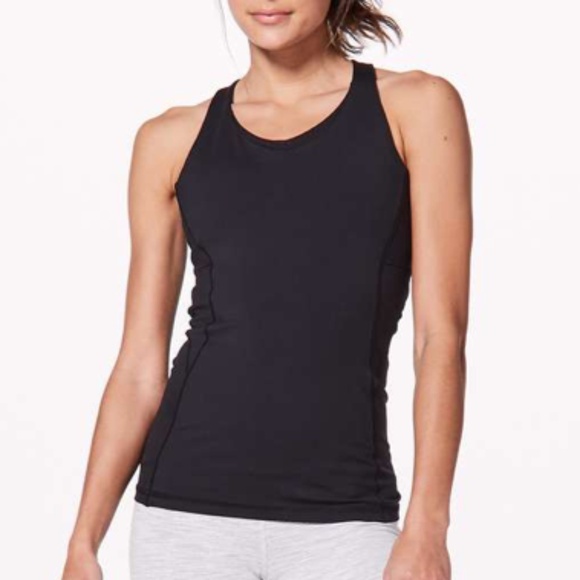 Lululemon Stash N Run Tank  Sz 6 Medium Support For B/C Cup Black - Picture 1 of 11